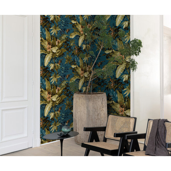 Asperia - Canopy petrol/groen/oranje