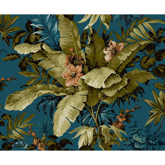 Asperia - Canopy petrol/groen/oranje