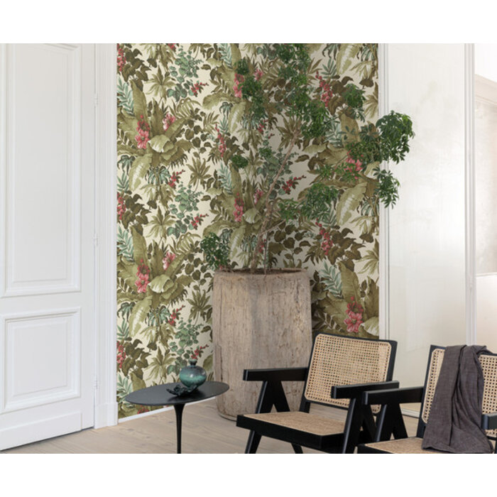 Asperia - Canopy wit/groen/roze