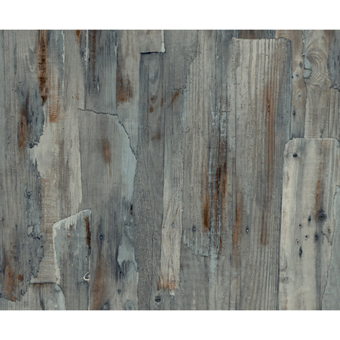 Ciara - Wooden Wall blauwgrijs