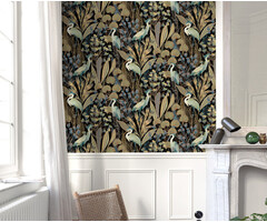 Ciara - Tropical Cranes zwart/groen