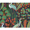 Ciara - Tropical Cranes zwart/groen/rood