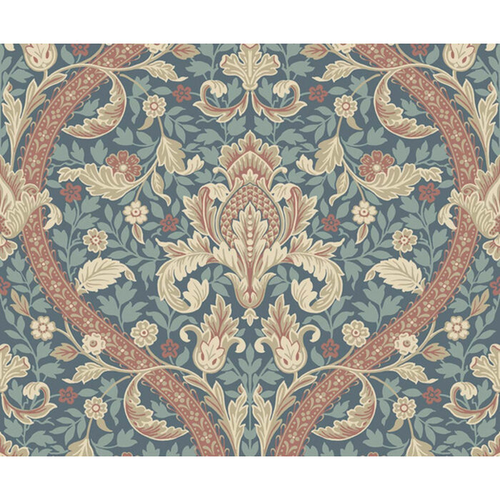 British Heritage 3 - Kelmscott blauw/rood