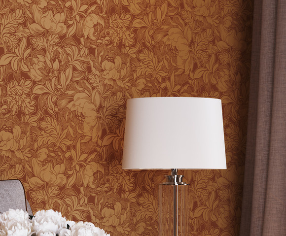 British Heritage 3 - Peonies roodbruin