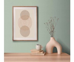 Linnenlook behang saliegroen met reliëfstructuur - groen