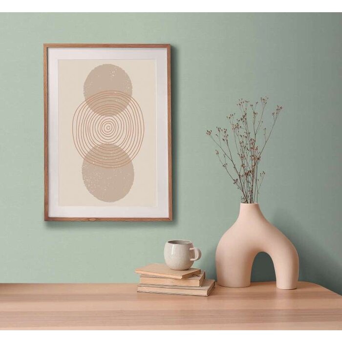 Linnenlook behang saliegroen met reliëfstructuur - groen