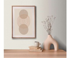 Wit behang met boekdoeklook in licht natuurlijk wit