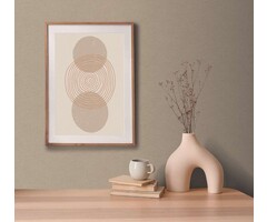 Linnenlook behang bruin beige in vintage design