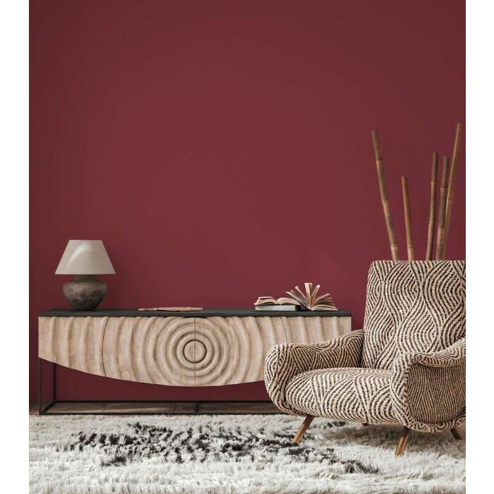 Eenheidsbehang in textiellook - rood