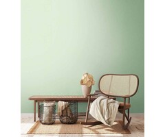 Effen vliesbehang met linnenlook - mint