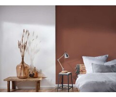 Glad structuurbehang - rood