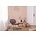 Vliesbehang met cirkelpatroon in zachte kleuren - beige, oranje, paars