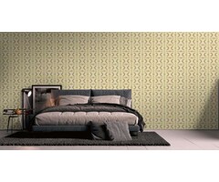 Nostalgische patronen op retro behang - bruin, groen