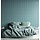 Retro behang met geometrisch patroon - blauw, crème, wit