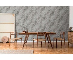 Grijs marmerbehang met metaaleffect - grijs, beige