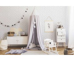 Kinderbehang zwart-wit stippen