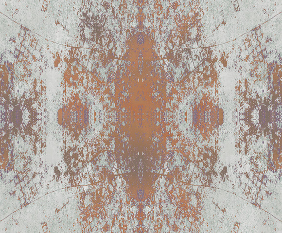 Mosaic - dessin grijs/rood