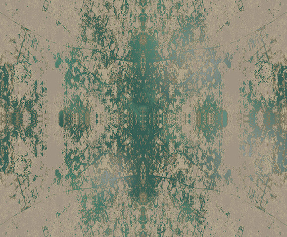 Mosaic - dessin beige/groen