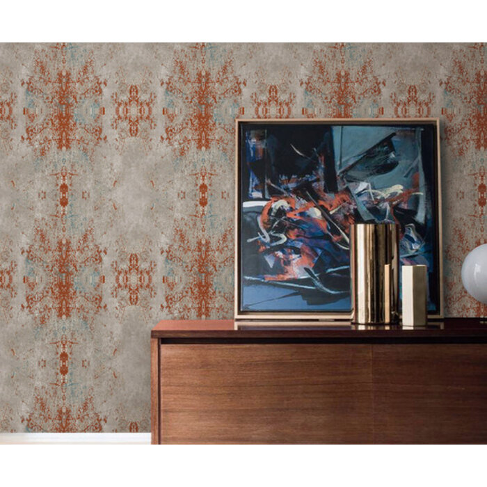 Mosaic - dessin bruin/rood