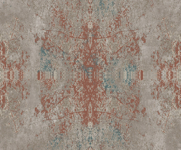 Mosaic - dessin bruin/rood