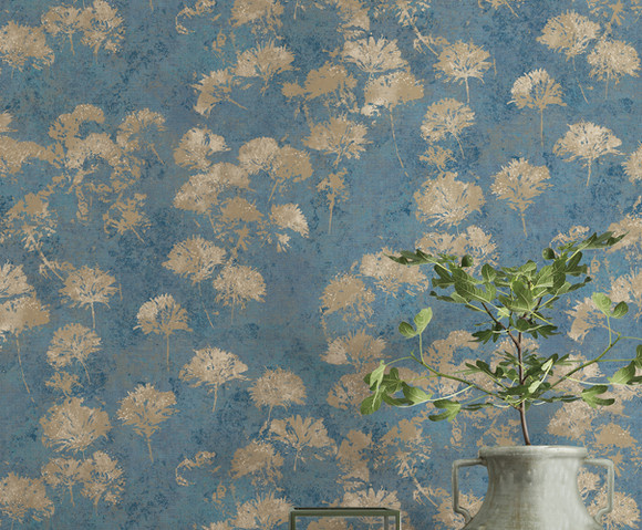 Mosaic - dessin blauw/beige