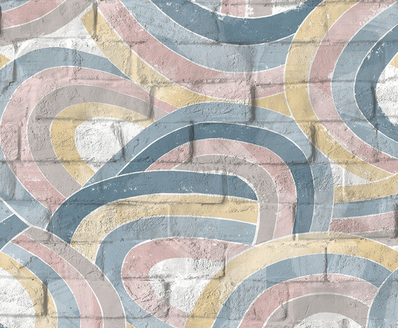 Pop - baksteen/graffiti grs/roze/blw