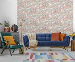 Pop - baksteen/graffiti roze/blauw