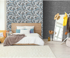 Pop - baksteen/graffiti blauw/grijs