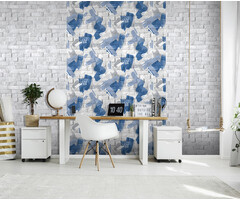 Pop - baksteen/verf blauw/grijs