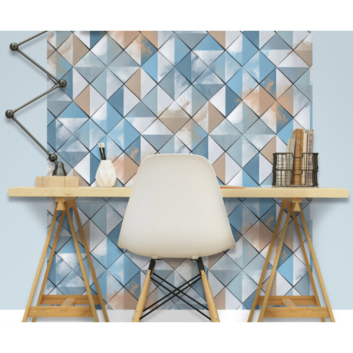 Pop - ruit blauw/beige