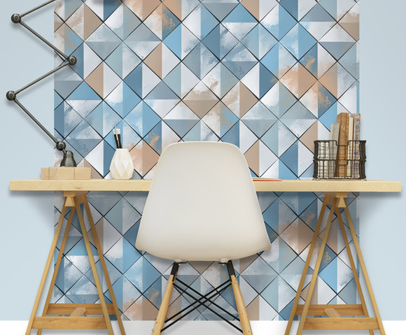 Pop - ruit blauw/beige