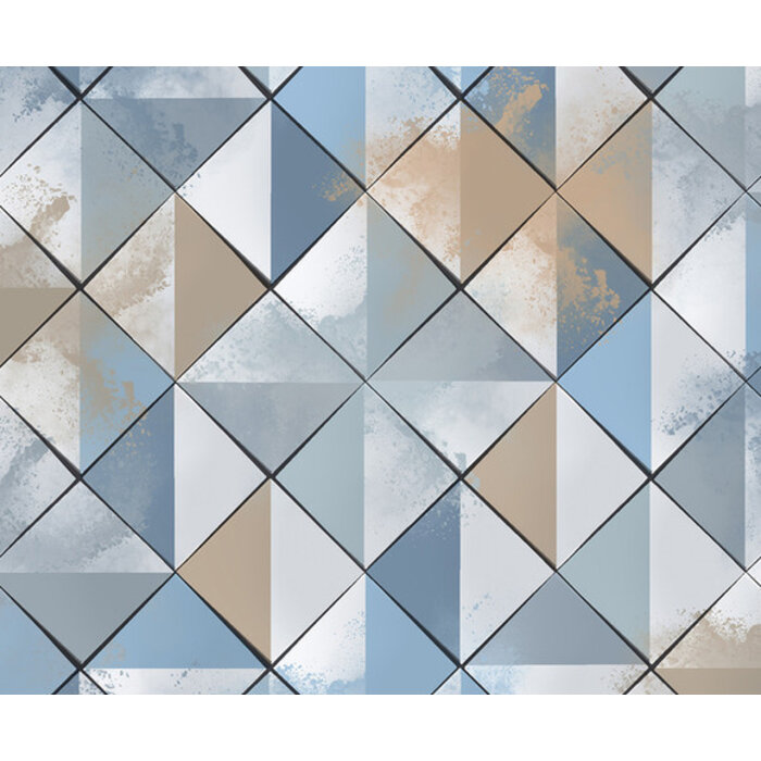 Pop - ruit blauw/beige