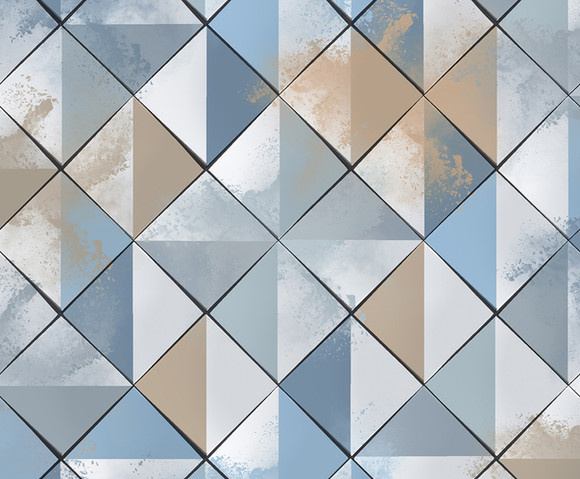 Pop - ruit blauw/beige