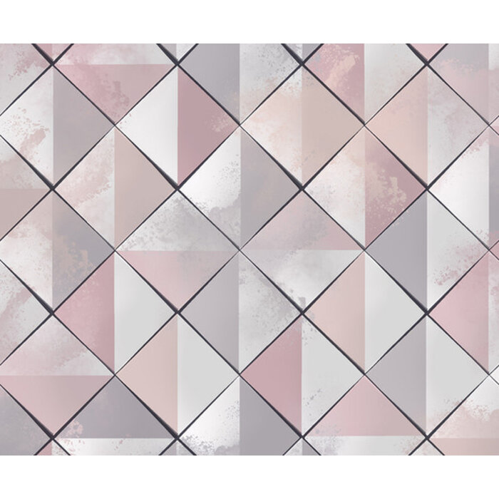 Pop - ruit roze/grijs