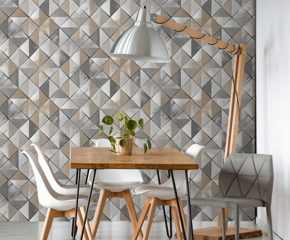 Pop - ruit beige/grijs