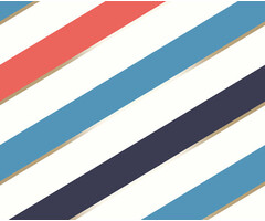 Pop - streep rood/wit/blauw