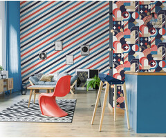 Pop - Retro rood/wit/blauw