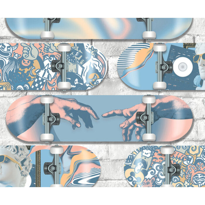 Pop - skateboard grijs/blauw