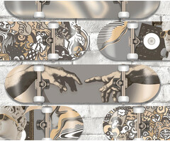 Pop - skateboard beige/grijs