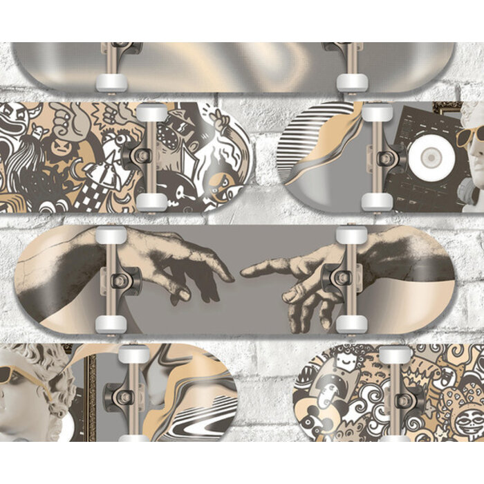 Pop - skateboard beige/grijs