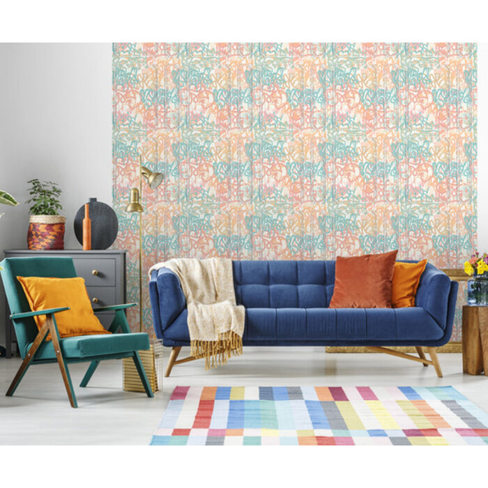 Pop - graffiti roze/blauw