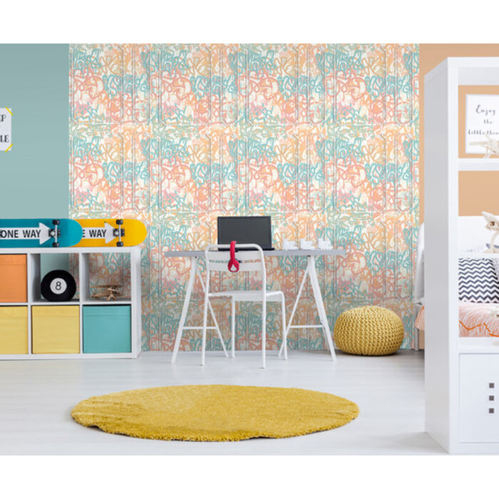 Pop - graffiti roze/blauw