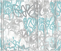 Pop - graffiti grijs/blauw