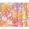 Pop - graffiti rood/geel/paars