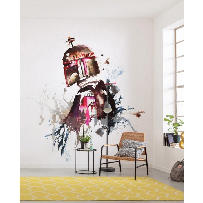 Fotobehang Star Wars – Watercolor Boba Fett