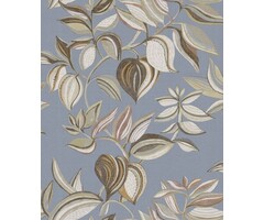 Behang met bladerenprint