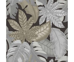 Behang met grote bladeren