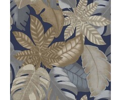 Behang met grote bladeren
