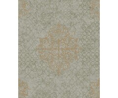 Behang met grote metallic ornamenten