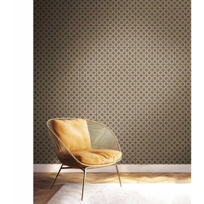 Behang met cirkel print